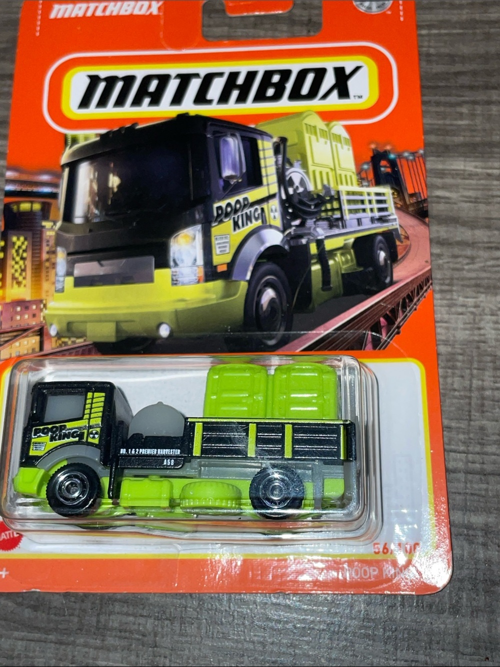 Matchbox Poop King Toy Truck - Lime Green and Black